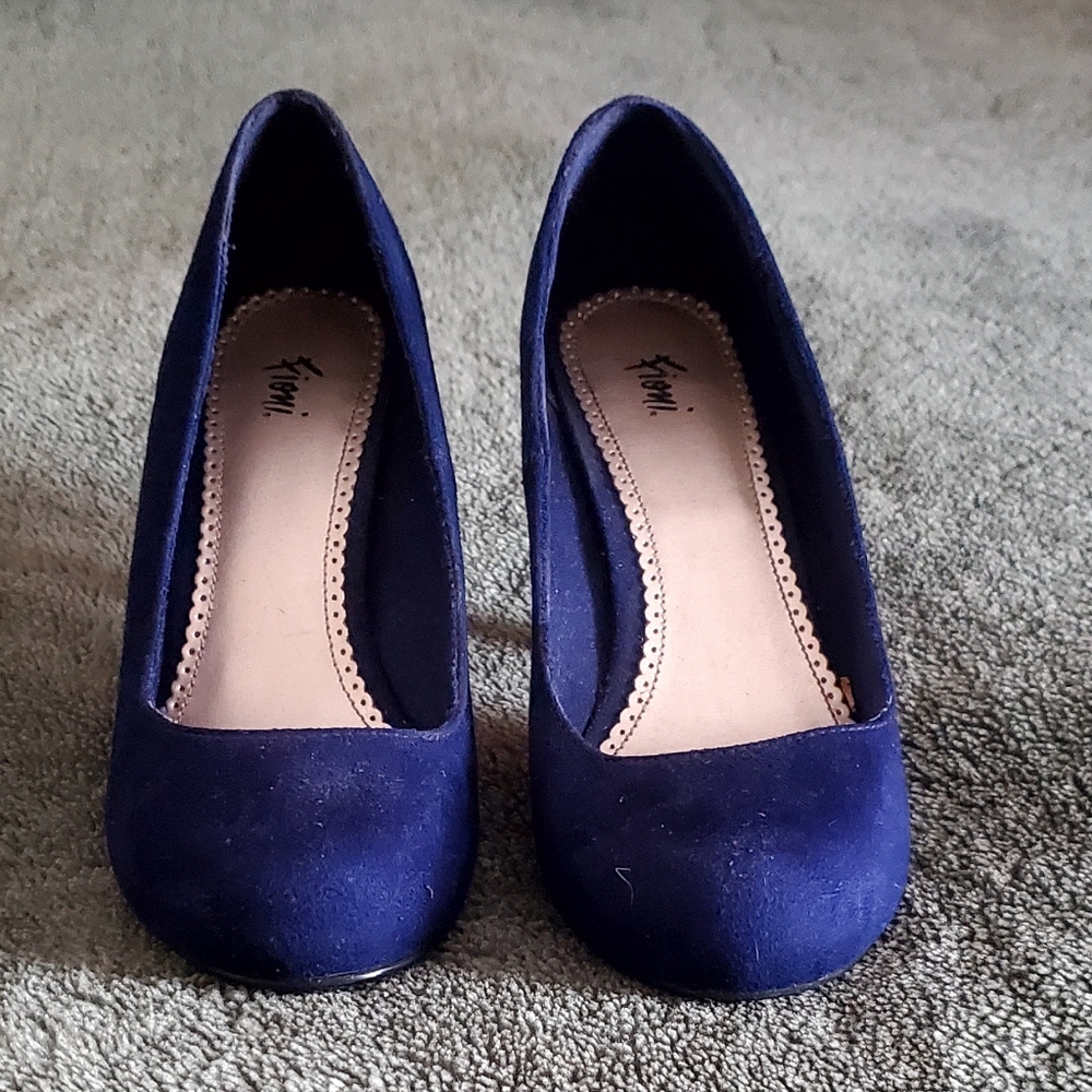 Women's Blue Velvet Heels